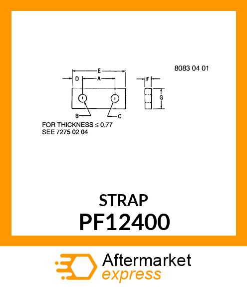 STRAP, SLOTTED PF12400