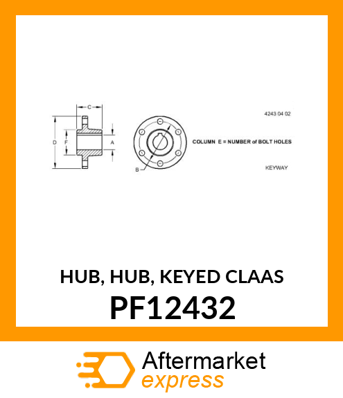 HUB, HUB, KEYED CLAAS PF12432