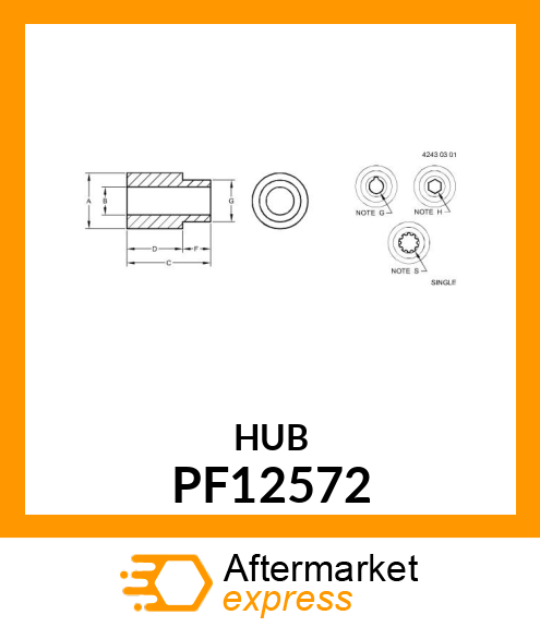 HUB, HUB, 6030/7030 PF12572