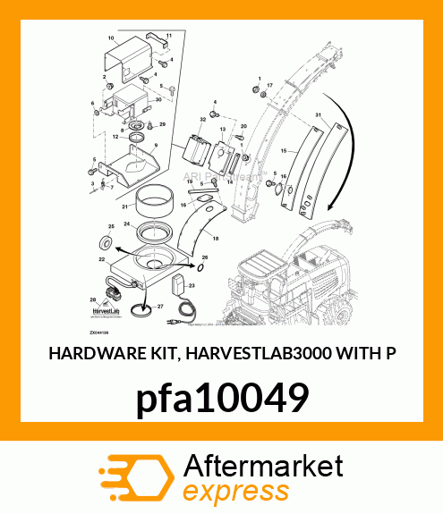 HARDWARE KIT, HARVESTLAB3000 WITH P pfa10049