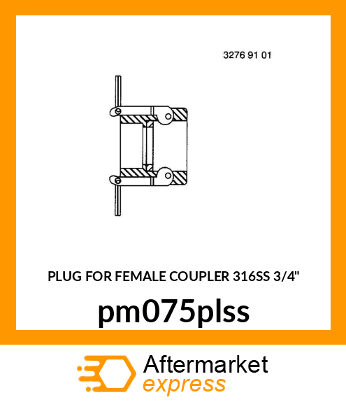 PLUG FOR FEMALE COUPLER 316SS 3/4" pm075plss