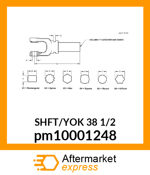 SHAFT ASSEMBLY (U.S. amp; CANADA) pm10001248