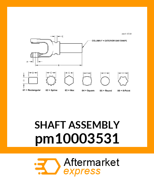 SHAFT ASSEMBLY pm10003531