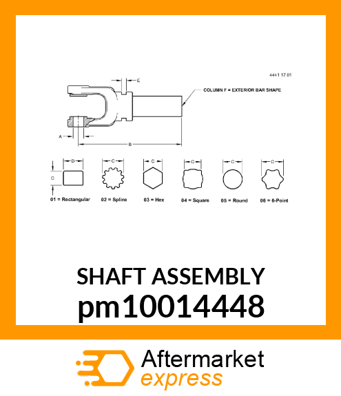 SHAFT ASSEMBLY pm10014448