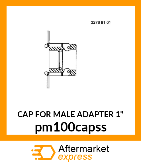 CAP FOR MALE ADAPTER 1" pm100capss