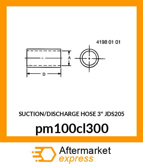 SUCTION/DISCHARGE HOSE 3" JDS205 pm100cl300