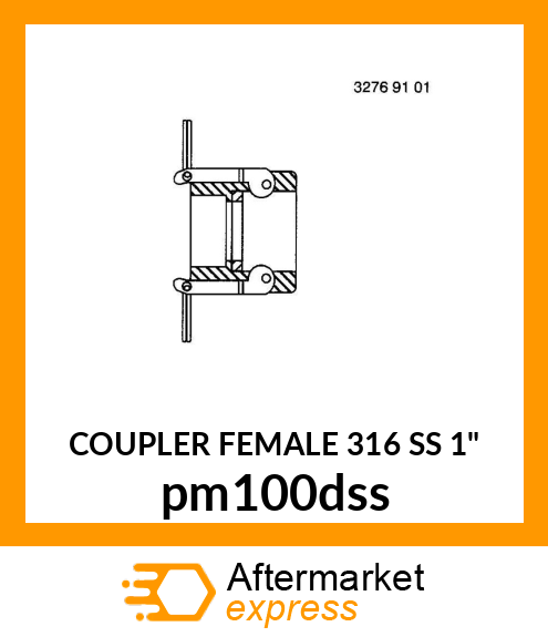 COUPLER FEMALE 316 SS 1" pm100dss