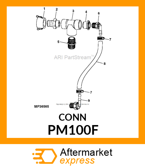 ADAPTER, MALE POLY CAM 1IN PM100F