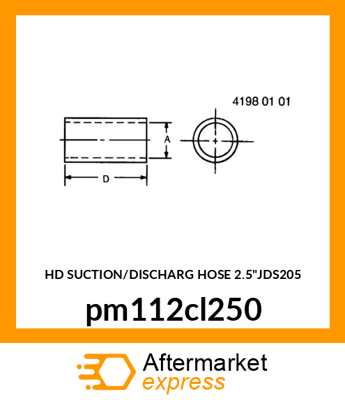 HD SUCTION/DISCHARG HOSE 2.5"JDS205 pm112cl250