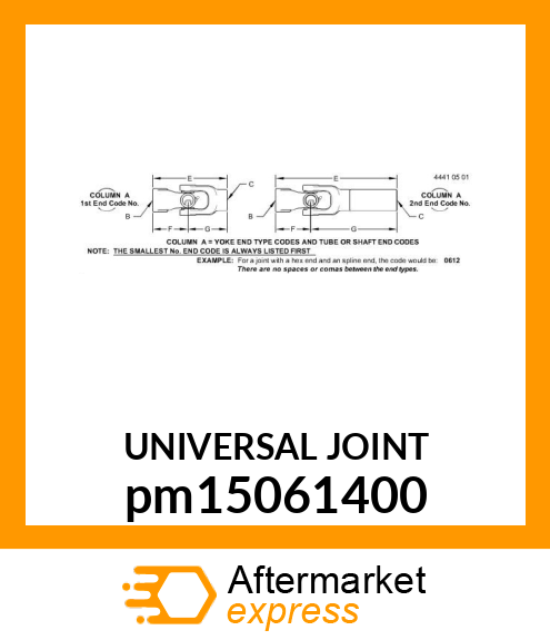 UNIVERSAL JOINT pm15061400