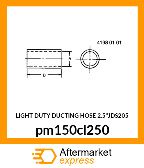 LIGHT DUTY DUCTING HOSE 2.5"JDS205 pm150cl250