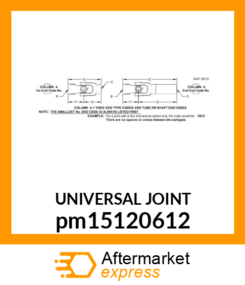 UNIVERSAL JOINT pm15120612