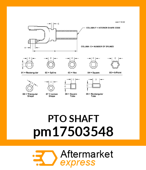 YOKE, TUBE AND SLEEVE pm17503548