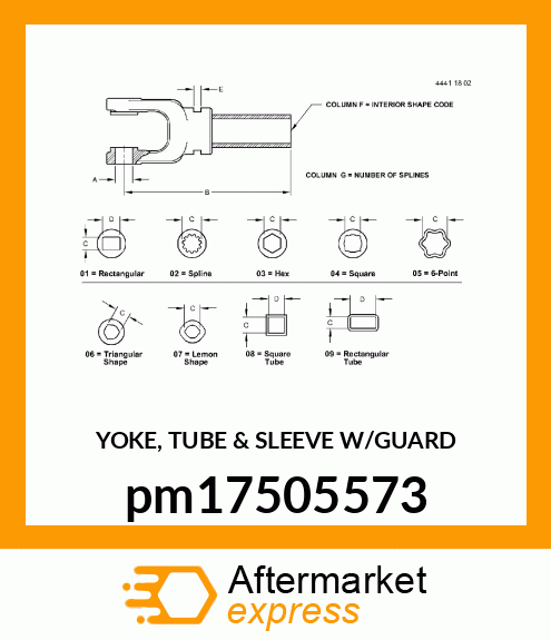 YOKE, TUBE amp; SLEEVE W/GUARD pm17505573