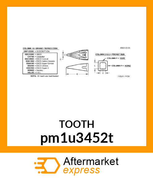 TOOTH, TIGER (U.S. amp; CANADA) pm1u3452t