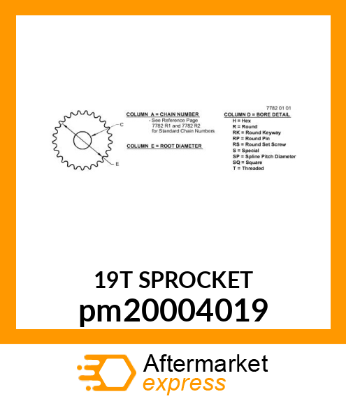 SPROCKET, 40 CHAIN (U.S. amp; CANADA) pm20004019