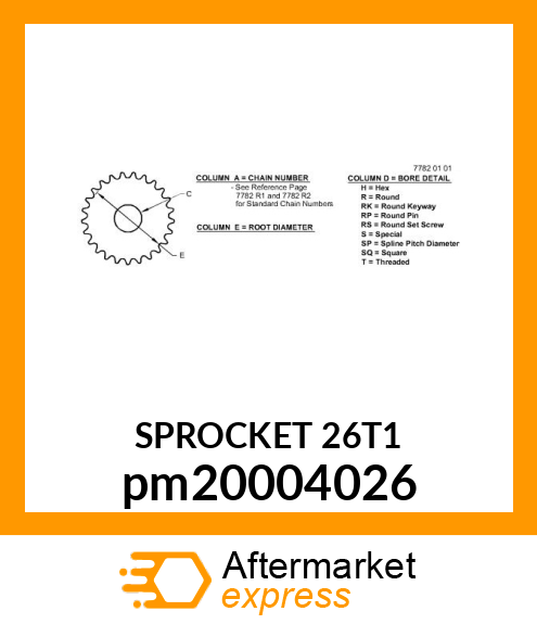 SPROCKET, 40 CHAIN (U.S. amp; CANADA) pm20004026