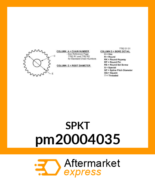 SPROCKET, 40 CHAIN (U.S. amp; CANADA) pm20004035