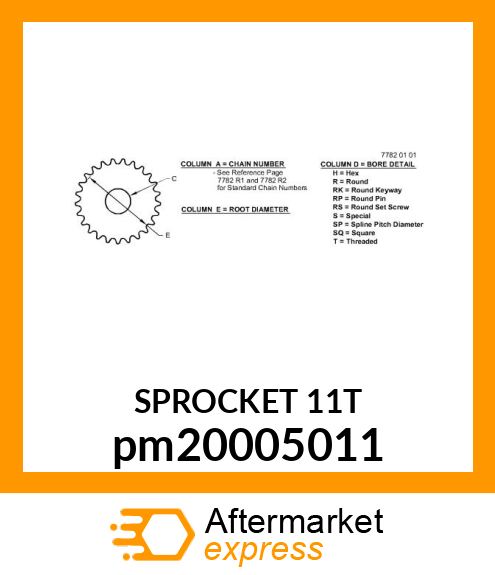 SPROCKET, 50 CHAIN (U.S. amp; CANADA) pm20005011