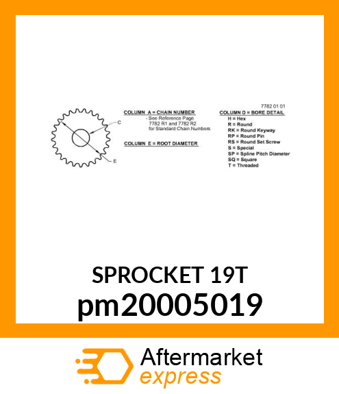 SPROCKET, 50 CHAIN (U.S. amp; CANADA) pm20005019