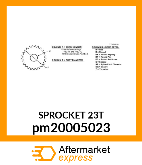 SPROCKET, 50 CHAIN (U.S. amp; CANADA) pm20005023