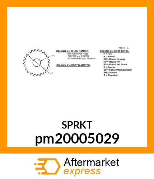 SPROCKET, 50 CHAIN (U.S. amp; CANADA) pm20005029