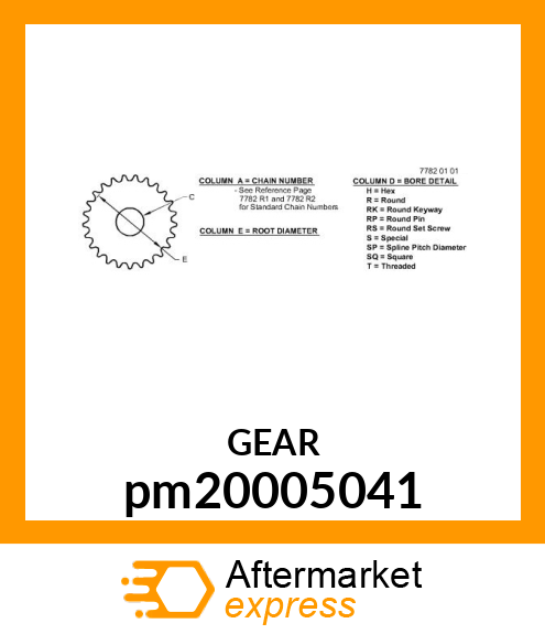 SPROCKET, 50 CHAIN (U.S. amp; CANADA) pm20005041