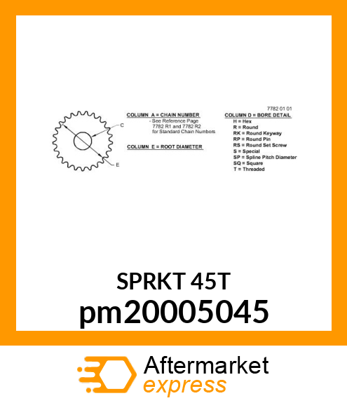 SPROCKET, 50 CHAIN (U.S. amp; CANADA) pm20005045