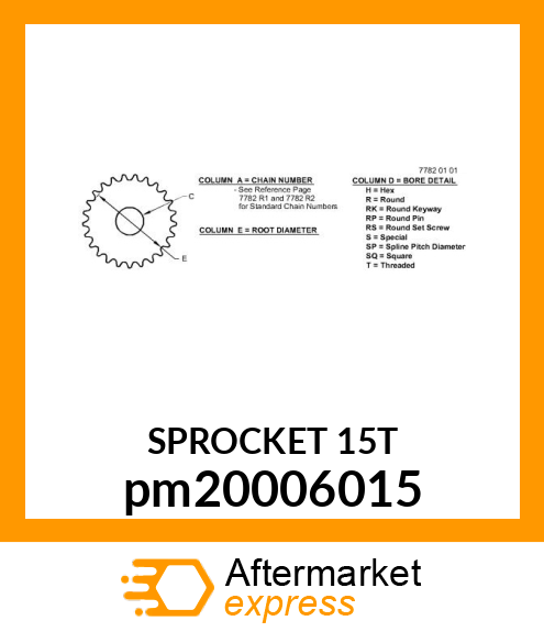 SPROCKET, 60 CHAIN (U.S. amp; CANADA) pm20006015