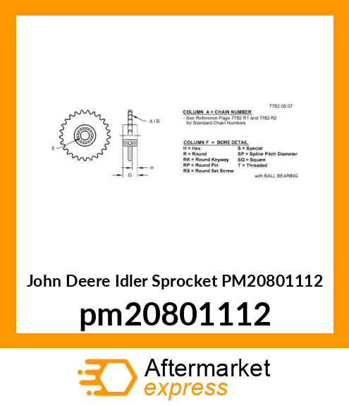 SPROCKETS/IDLER pm20801112