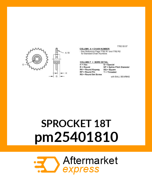 SPROCKET, AG IDLER pm25401810