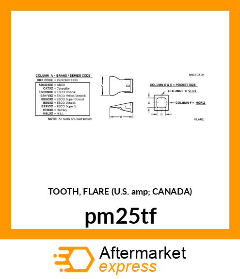 TOOTH, FLARE (U.S. amp; CANADA) pm25tf