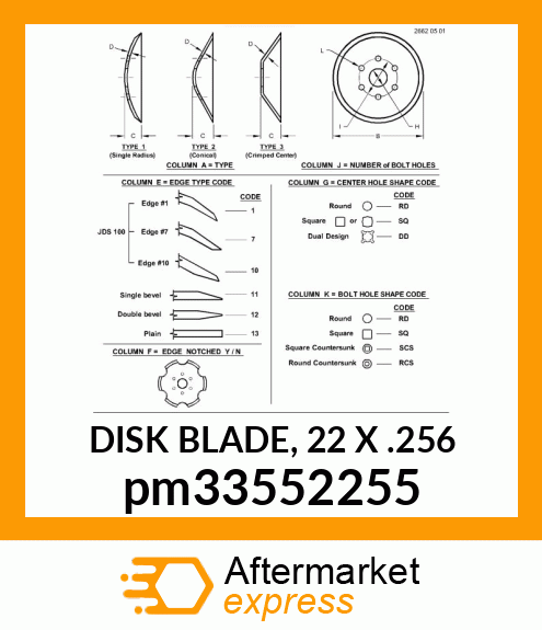 DISK BLADE, 22 X .256 pm33552255