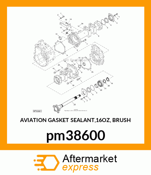 AVIATION GASKET SEALANT,16OZ, BRUSH pm38600
