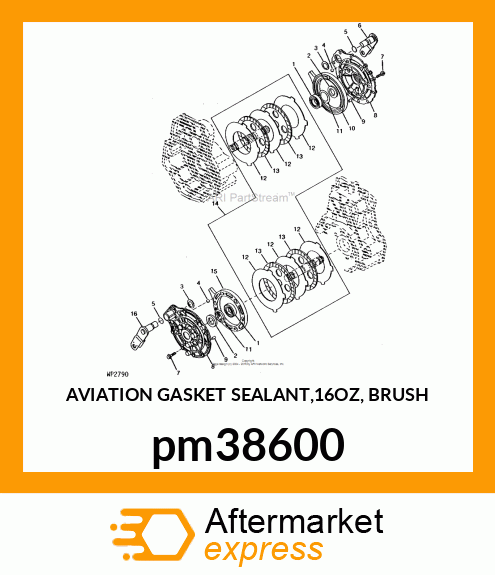 AVIATION GASKET SEALANT,16OZ, BRUSH pm38600