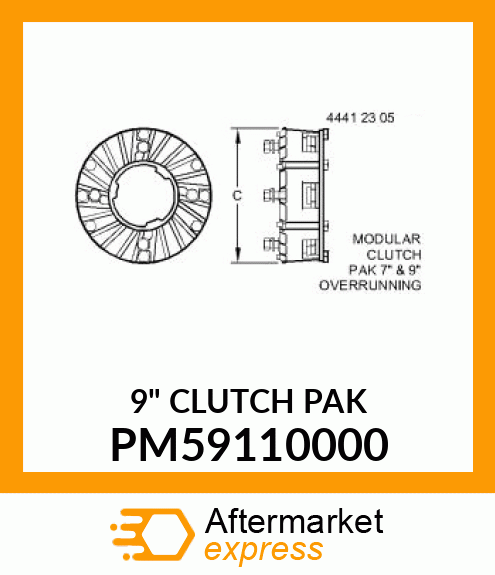 9" CLUTCH PAK PM59110000