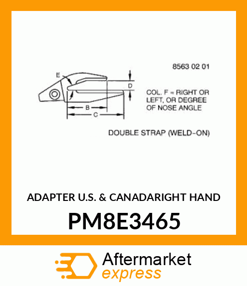 ADAPTER (U.S. amp; CANADA)RIGHT HAND PM8E3465