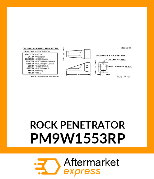 ROCK PENETRATOR PM9W1553RP