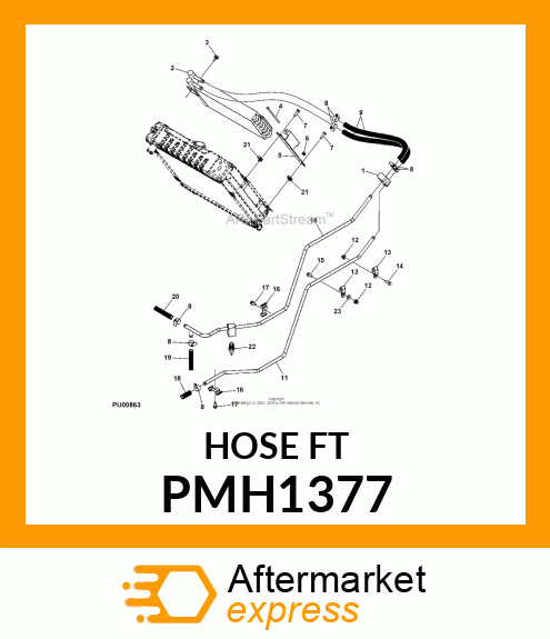 Bulk Hose - HOSE,PARKER 801 BLK 50' PMH1377