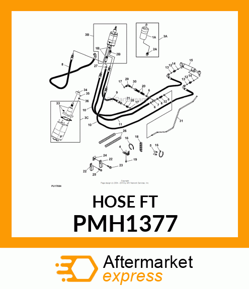 Bulk Hose - HOSE,PARKER 801 BLK 50' PMH1377