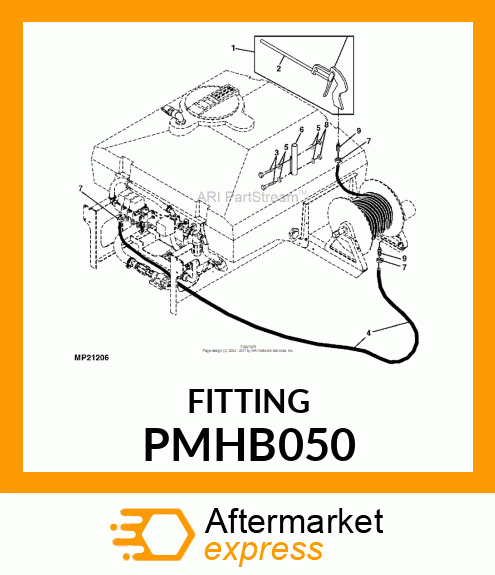 HOSE, BARB, POLY, .5 X .5IN NPT PMHB-050