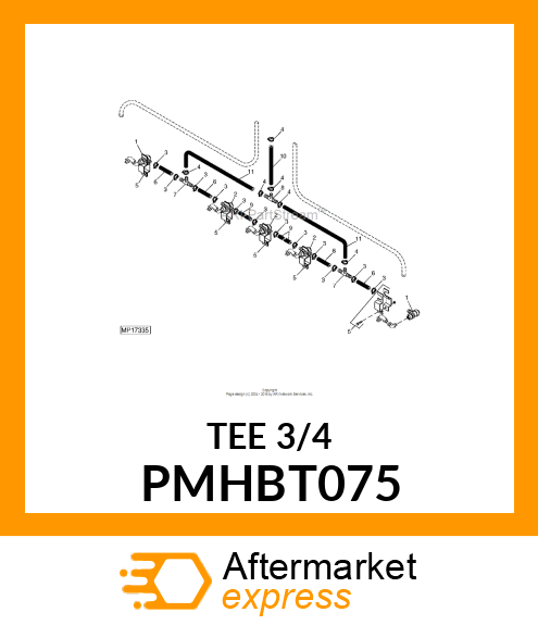 HOSE, BARB T, POLYPROPLYENE, .75 PMHBT075