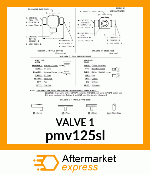 VALVE 1 pmv125sl