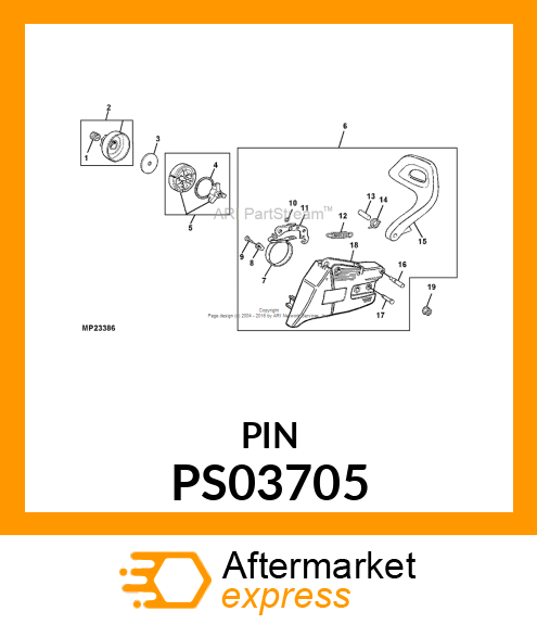 Spare part PS03705 + Spring Locking Pin