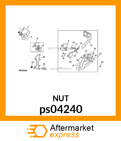 NUT, FLANGED HEX M8 ps04240