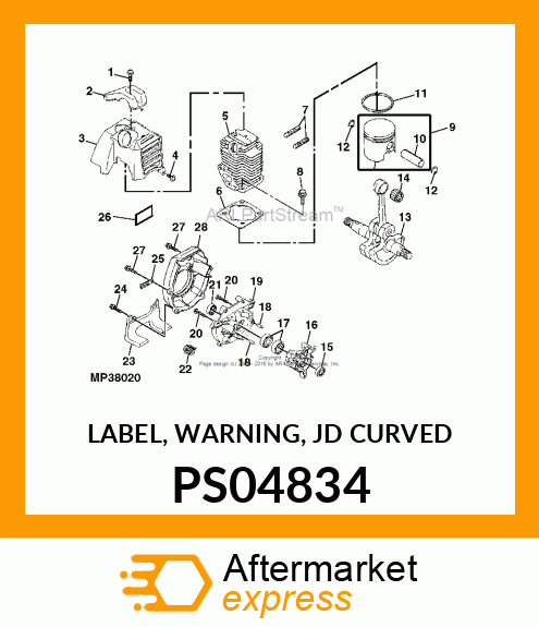 LABEL, WARNING, JD CURVED PS04834