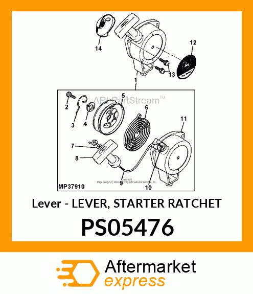 Lever - LEVER, STARTER RATCHET PS05476