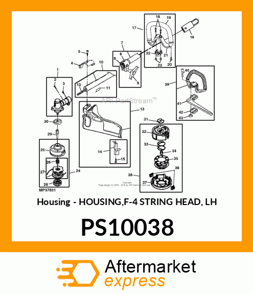 Housing - HOUSING,F-4 STRING HEAD, LH PS10038