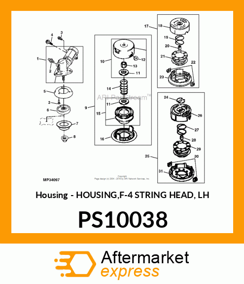 Housing - HOUSING,F-4 STRING HEAD, LH PS10038