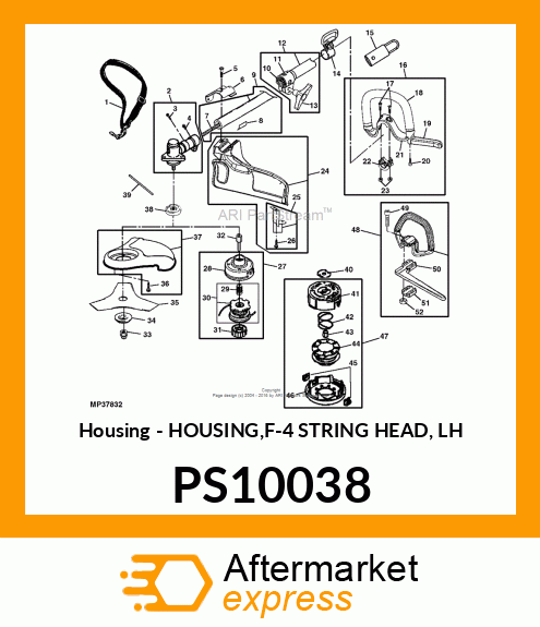 Housing - HOUSING,F-4 STRING HEAD, LH PS10038